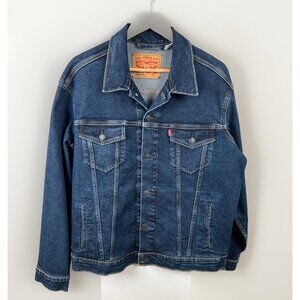 Levis Men's Standard Fit Denim Trucker Jacket Blue Levi LARGE